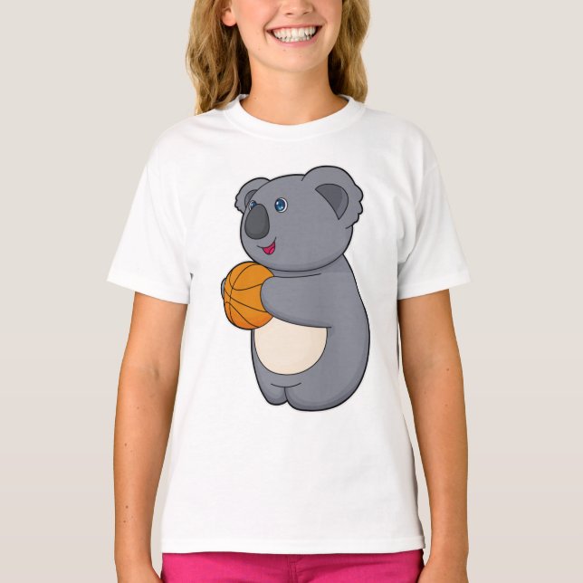 Koala Basketball-spelare Basketball T Shirt (Framsida)