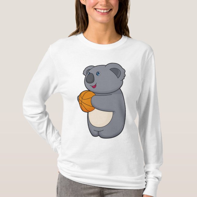 Koala Basketball-spelare Basketball T Shirt (Framsida)