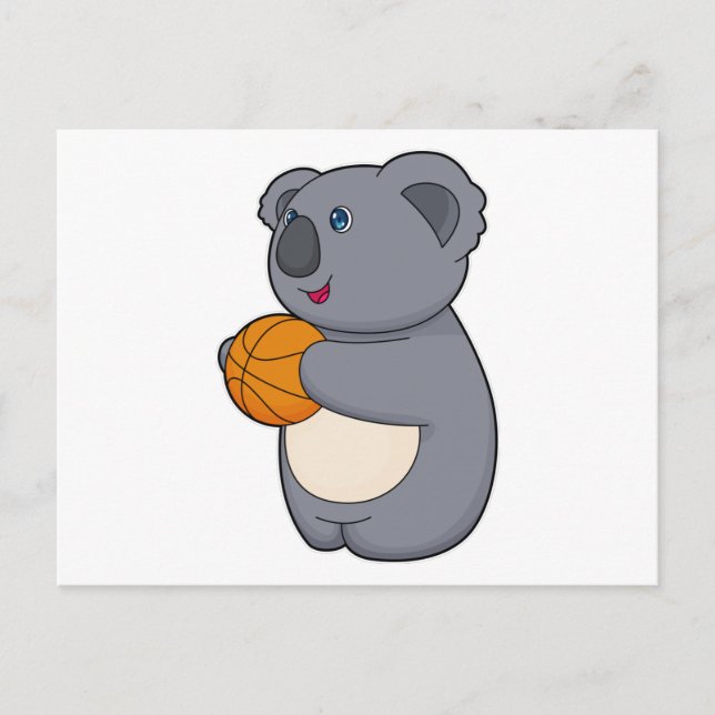 Koala Basketspelare Basket Vykort (Framsida)