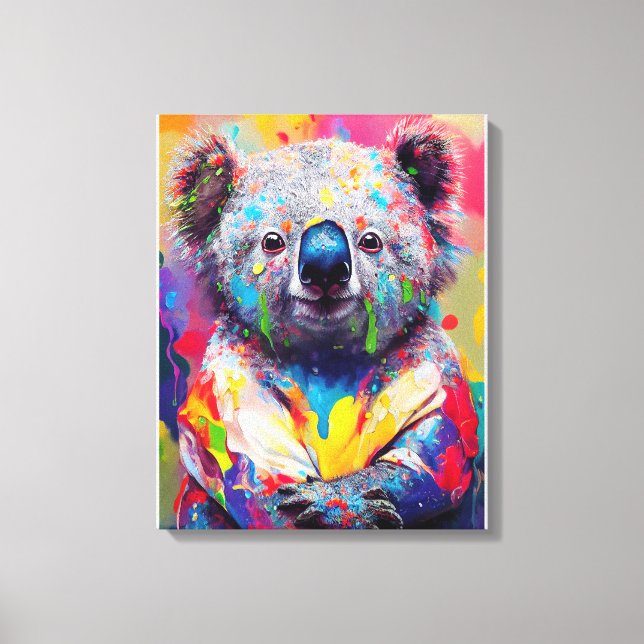 Koala Bear Animal Discovery Äventyr Natature Canvastryck (Framsida)