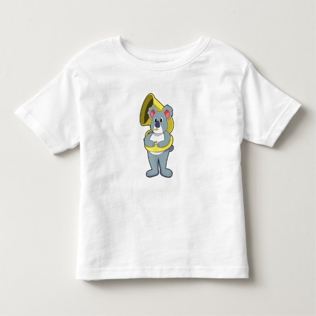 Koala bear at Music with Saxophone.PNG T Shirt (Framsida)