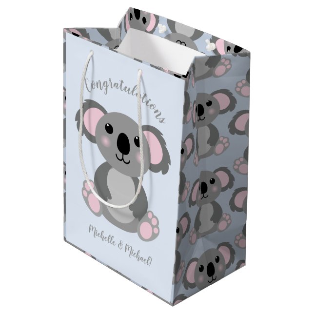 Koala Bear Baby Shower Blue (Baksidan Vinklad)
