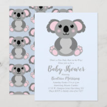 Koala Bear Baby Shower Blue Boy