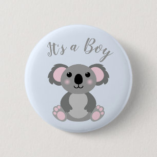 Koala Bear Baby Shower Blue Boy Knapp