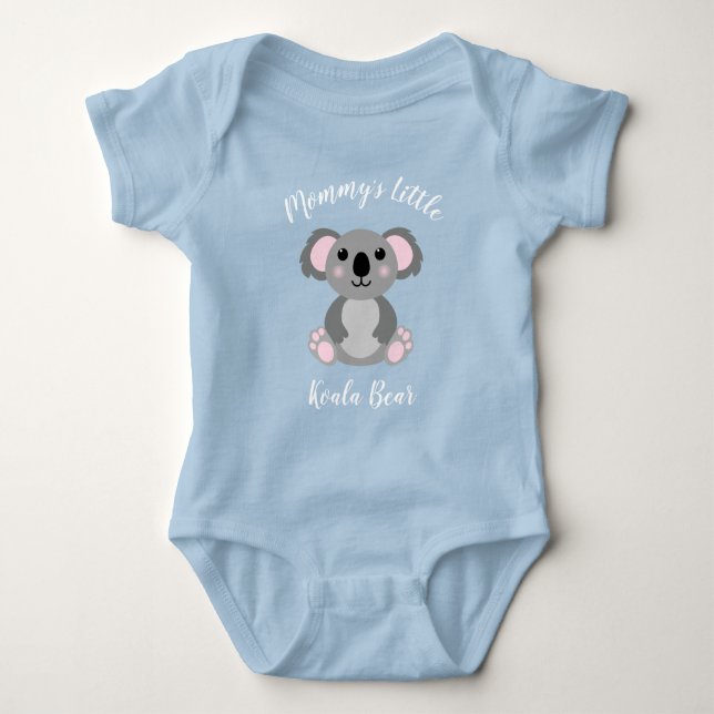 Koala Bear Baby Shower Blue Boy T Shirt (Framsida)