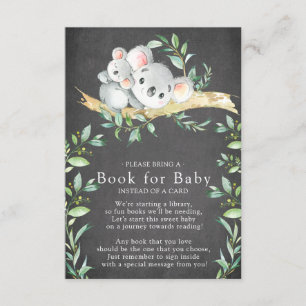 Koala Bear Baby Shower Bok för Baby Card Tilläggskort