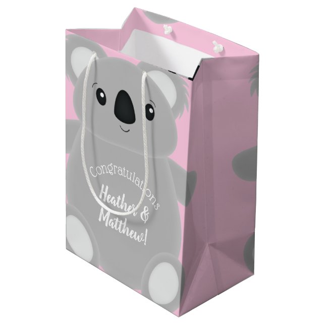 Koala Bear Baby Shower Girl (Baksidan Vinklad)