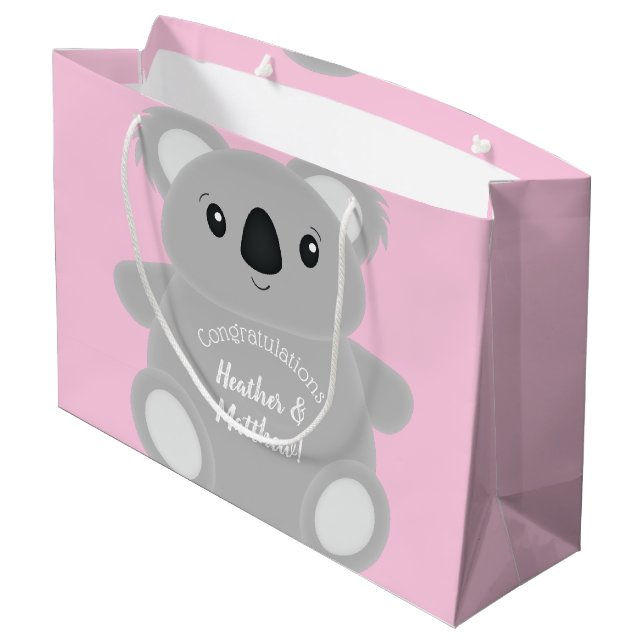Koala Bear Baby Shower Girl (Baksidan Vinklad)