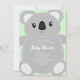 Koala Bear Baby Shower Inbjudningar