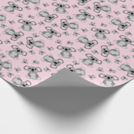 Koala Bear Baby Shower Rosa Girl Presentpapper