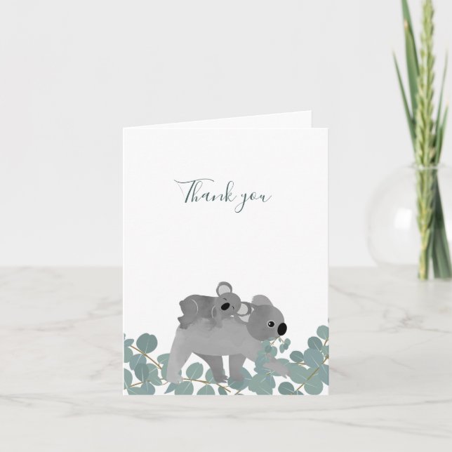 Koala Bear Baby Shower Tack (Framsida)