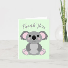 Koala Bear Baby Shower Tack Kort