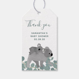 Koala Bear Baby Shower Tack Presentetikett