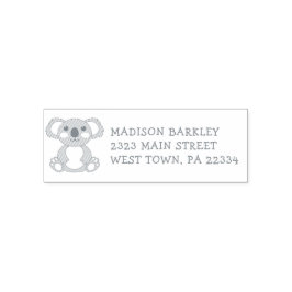 Koala Bear Barn Cute Returadress Frimärke Självfärgande Stämpel