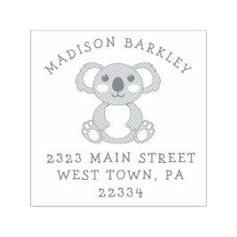 Koala Bear Barn Cute Returadress Frimärke Självfärgande Stämpel