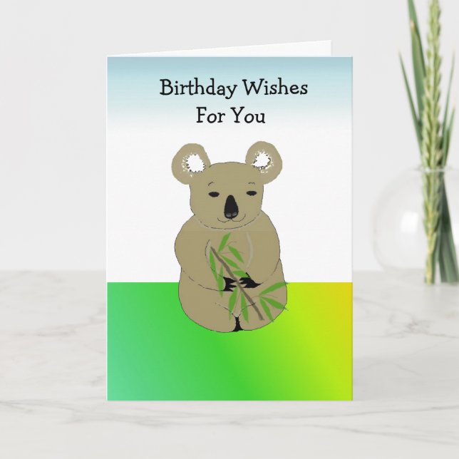 Koala Bear Birthday Kort (Framsida)