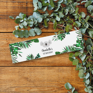 Koala Bear Birthday Vattenflaska Label Vattenflaskor Etikett