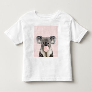 Koala Bear Blowing Rosa Bubble gumm T Shirt