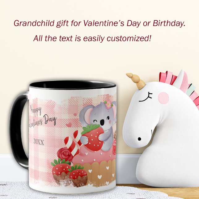Koala Bear Cupkaka Barn Valentine Mugg (Skapare uppladdad)