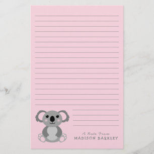 Koala Bear Cute Barn Brevpapper