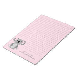 Koala Bear Cute Barn Personal Stationary Antecknin Anteckningsblock