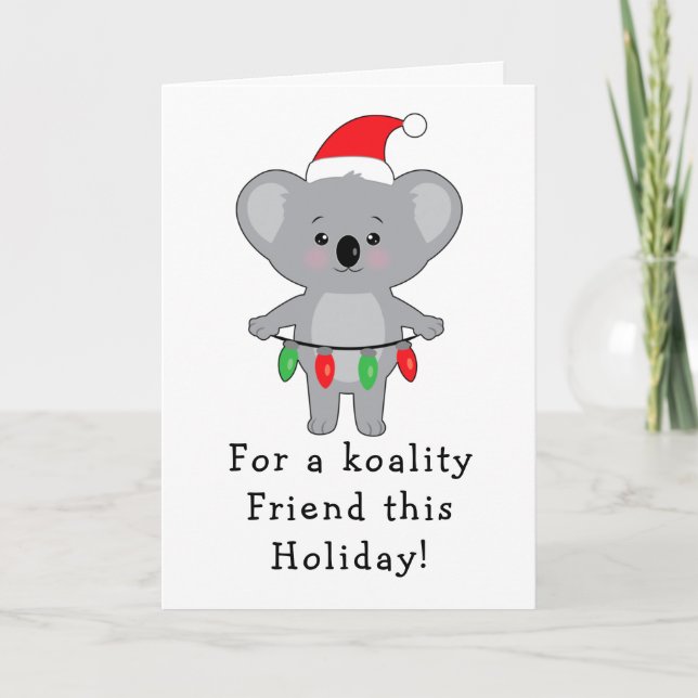 Koala Bear Decoration till julhelgen Kort (Framsida)