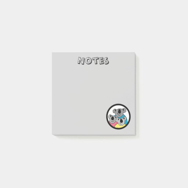 Koala Bear Family Post-it Notes Block (Framsida)