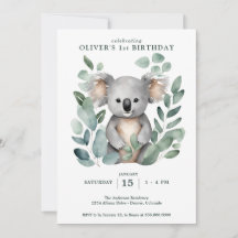 Koala Bear FIrst Birthday