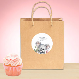 Koala Bear FIrst Birthday Runt Klistermärke