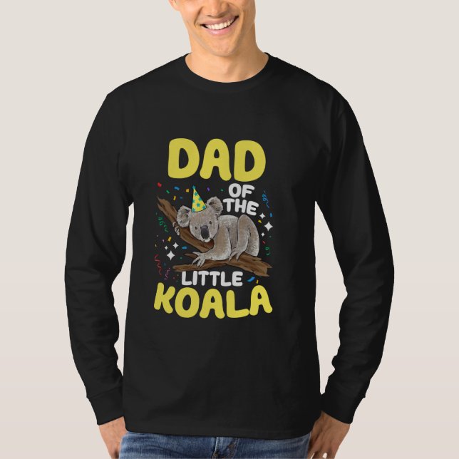 Koala Bear Födelsedagsfest Pappa, lilla Koala T Shirt (Framsida)