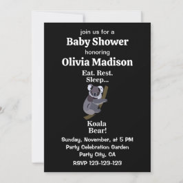 Koala Bear Funny Baby Shower Inbjudningar