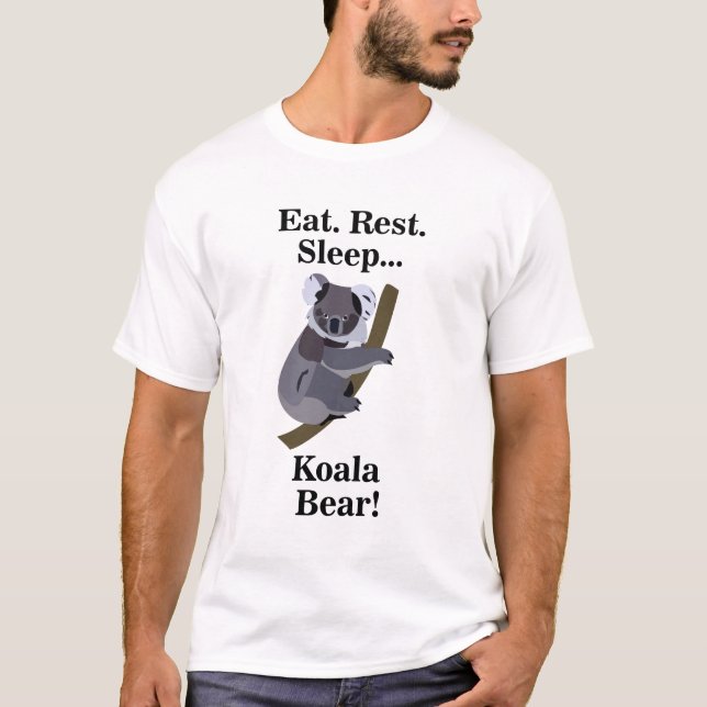 Koala Bear Funny T Shirt (Framsida)