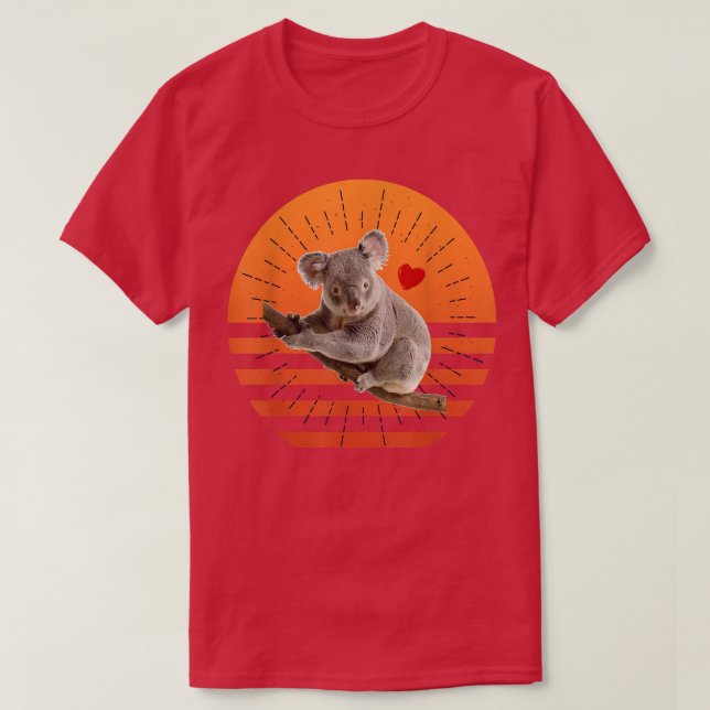 Koala Bear Gifts Retro Sunset Animal Lover Koala 1 T Shirt (Design framsida)