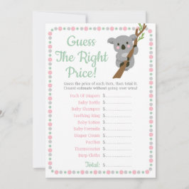 Koala Bear gissar Höger Pris Baby Game Rosa