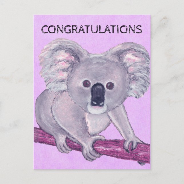 Koala Bear Grattiss Vykort (Framsida)
