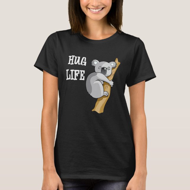 Koala Bear Hug Funny Quote Coola Image Koala T Shirt (Framsida)