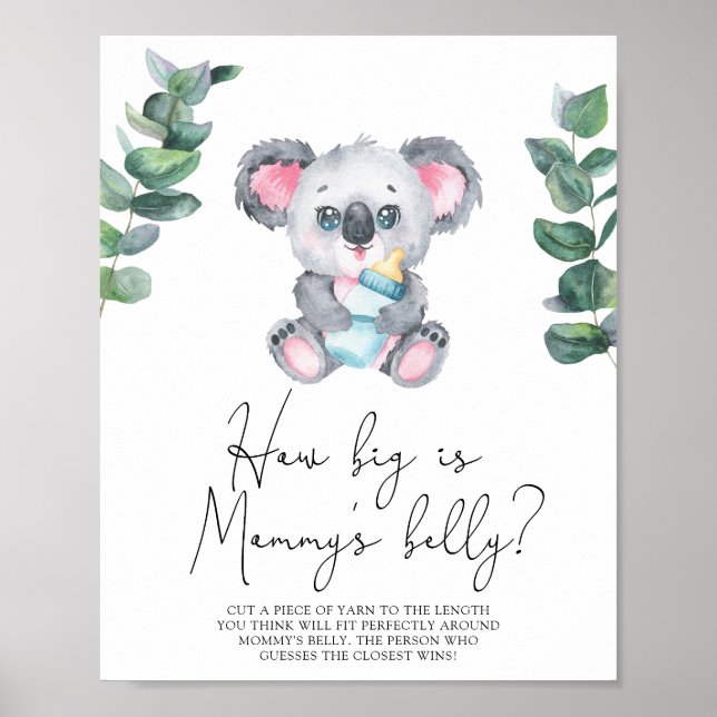 Koala Bear - Hur stort är mamma Bbelly-spelet? Poster (Framsidan)