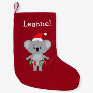 Koala Bear i Santa Hat Decoration for jul S Liten Julstrumpa