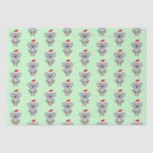 Koala Bear in Santa hat and Dekorations Tissue Pap