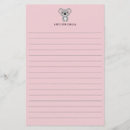 Koala Bear Kids Personlig Stationery