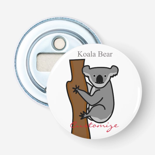 Koala Bear klättrande Träd Thunder_Cove Flasköppnare (Framsidan)