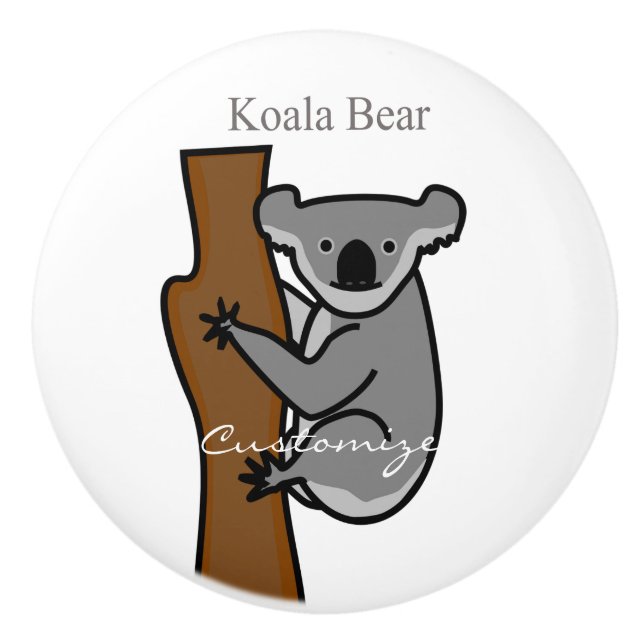 Koala Bear klättrande Träd Thunder_Cove Knopp (Framsidan)