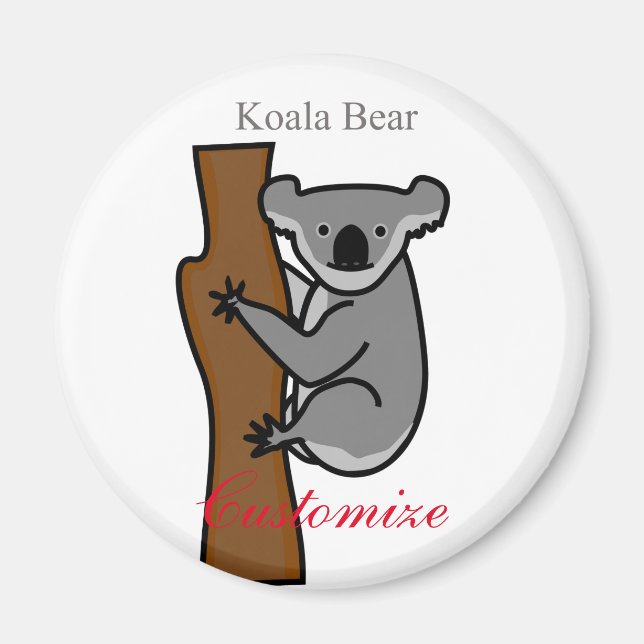Koala Bear klättrande Träd Thunder_Cove Magnet (Framsidan)