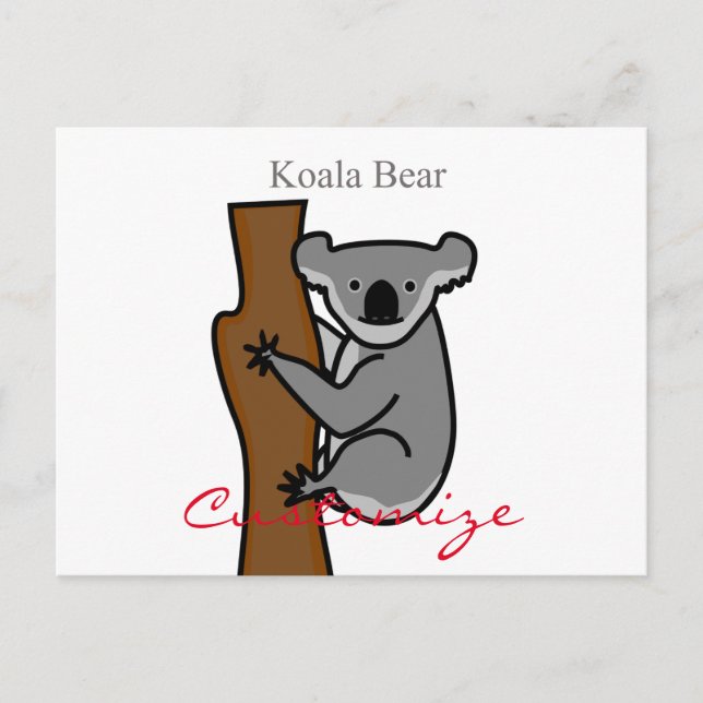 Koala Bear klättrande Träd Thunder_Cove Vykort (Framsida)