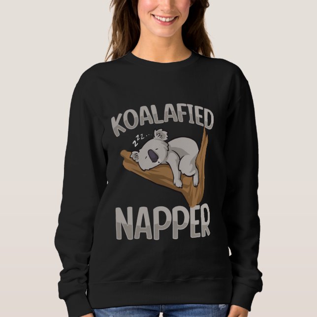 Koala Bear Koalafied Napper Australia Koala T Shirt (Framsida)