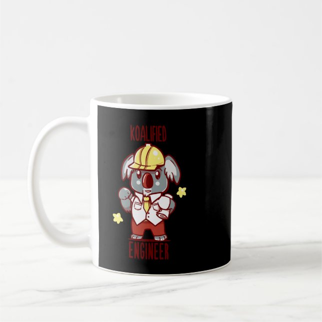 Koala Bear Koalified Engineer Koala Animal Pun Koa Kaffemugg (Vänster)