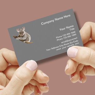Koala Bear Logotyp Template Visitkort