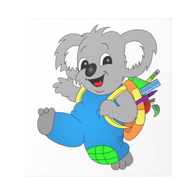 Koala Bear med ryggsäck Anteckningsblock (Framsida)