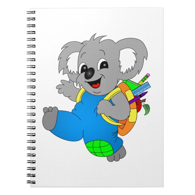 Koala Bear med ryggsäck Anteckningsbok (Framsidan)