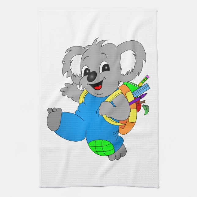 Koala Bear med ryggsäck Kökshandduk (Vertikal)